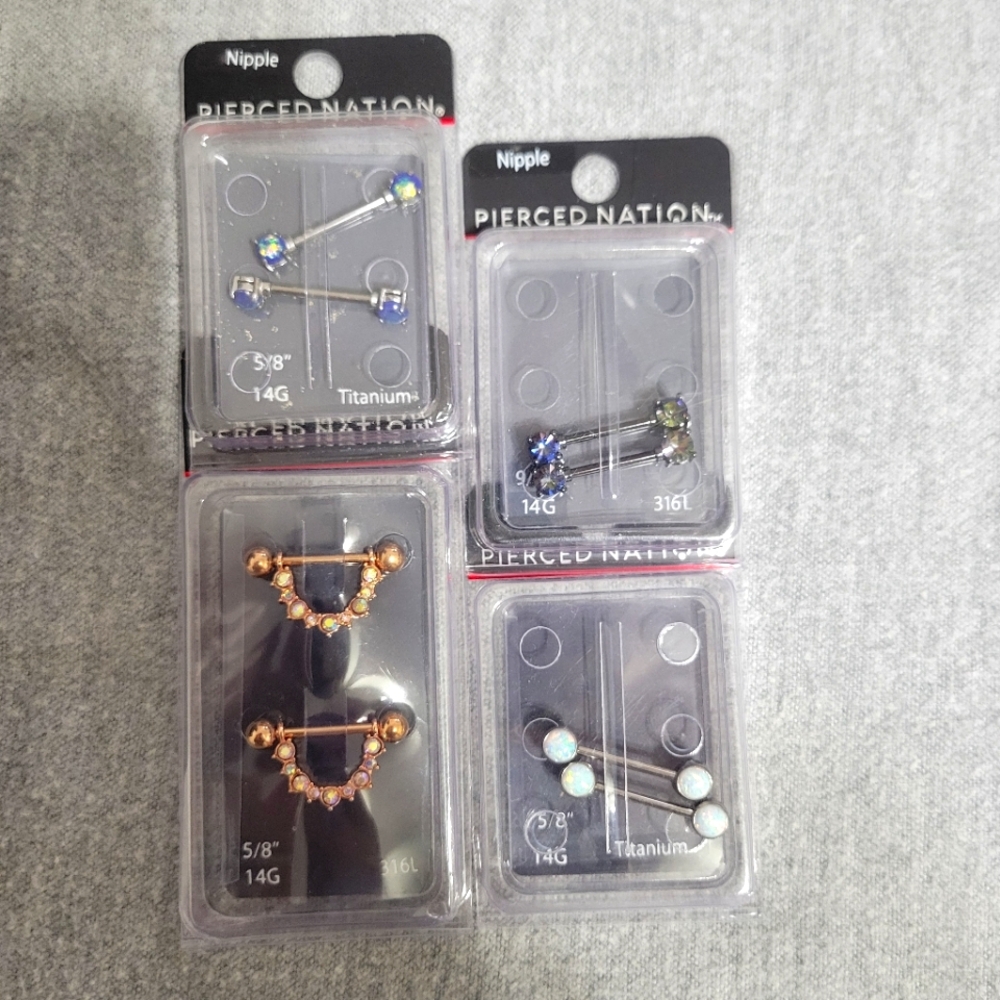 4 piece BUNDLE, nipple bars